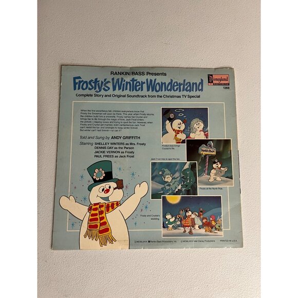 Frosty's Winter Wonderland Complete Story & Original Soundtrack LP 1976 Disneyla - Picture 5 of 5